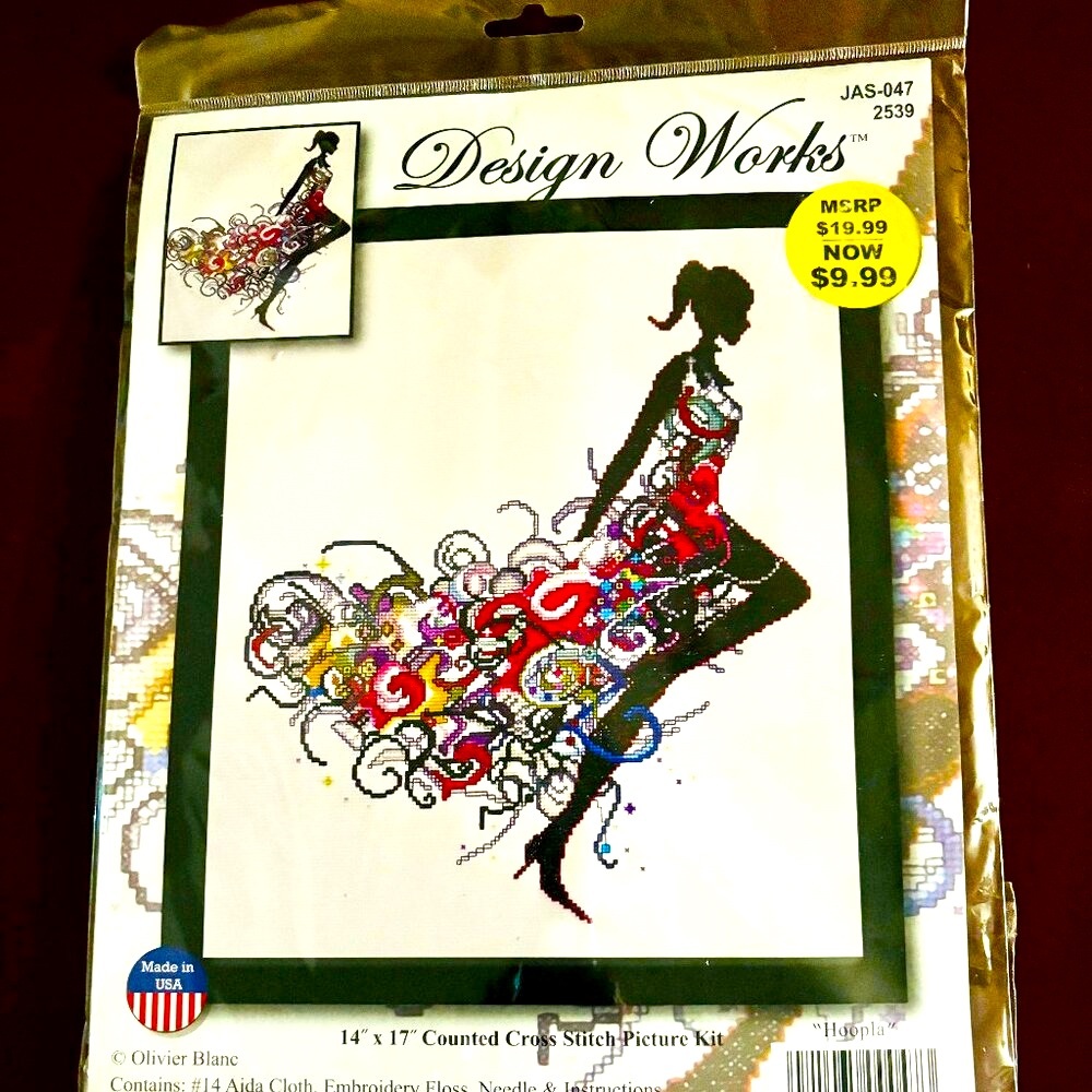 Unopened Counted Cross Stitch Kit - Design Works -  "Hoopla"